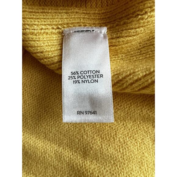 J. Jill Sweater L Mustard Yellow striped Ribbed Pullover boat Neck Long Sleeve - Picture 5 of 8